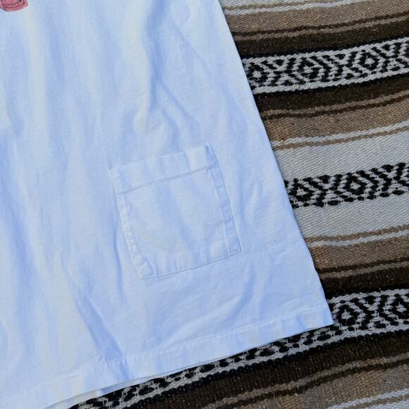 Vintage 90's Virginia Miller Cat Kitten Art White Pocket Long Sleep Shirt Sz OS - Picture 3 of 8